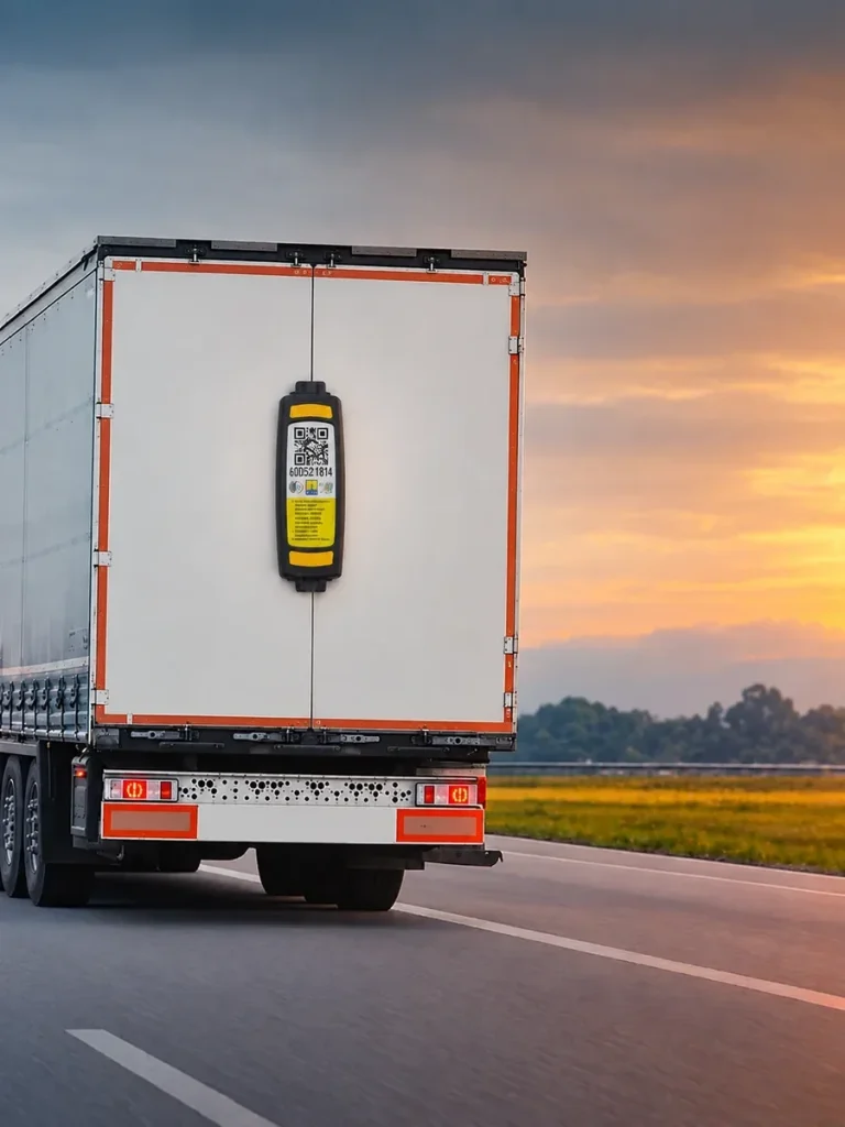 Electronic lock securing the rear doors of a cargo trailer